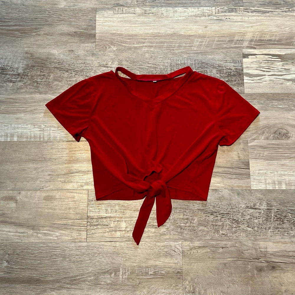 Unbranded Tie Front Crop Top
